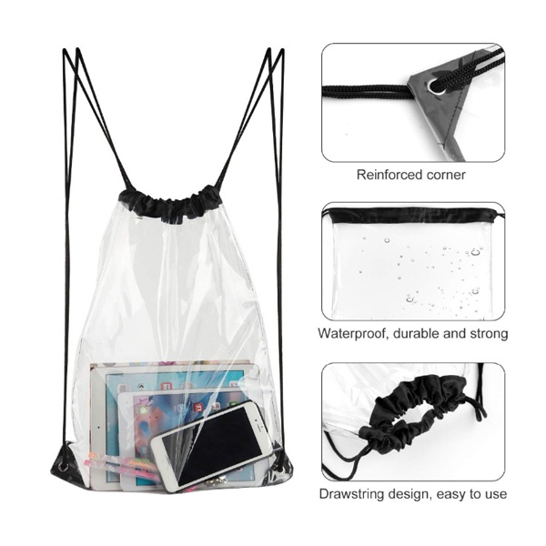 Clear Drawstring Sport Backpack