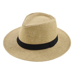 Outdoor Wide Brim Straw Hat With Ribbon