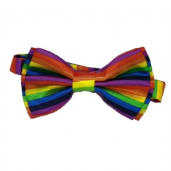 Gay Pride Rainbow Striped Bow Tie