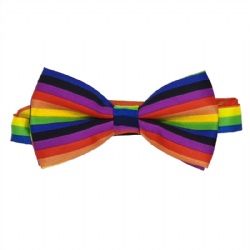 Gay Pride Rainbow Striped Bow Tie