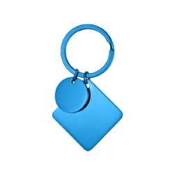 Square Shaped Stainless Steel Key Chain
