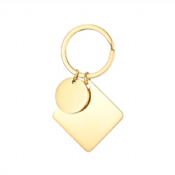 Square Shaped Stainless Steel Key Chain