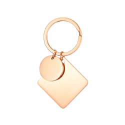 Square Shaped Stainless Steel Key Chain