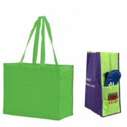 Convenient Tote with Side Gusset Pockets